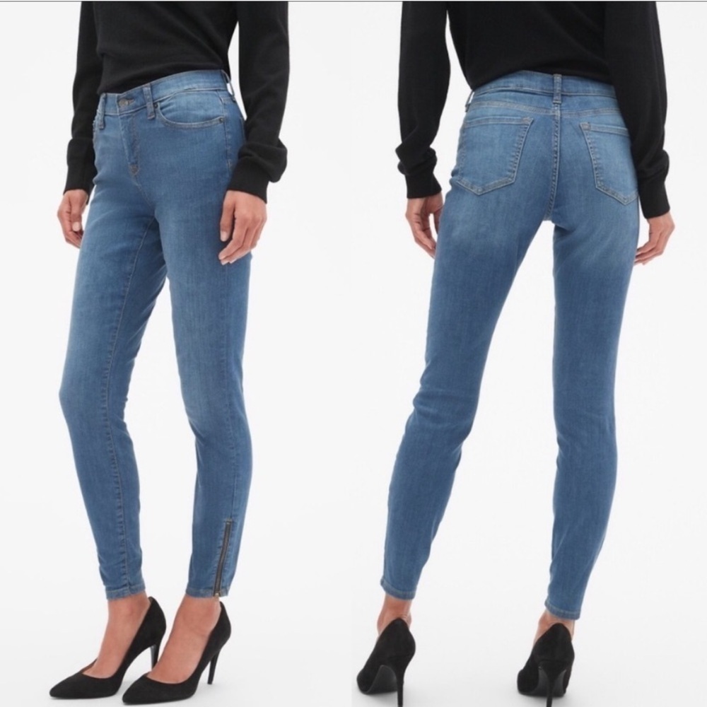 Banana Republic Skinny Ankle Zip Jeans